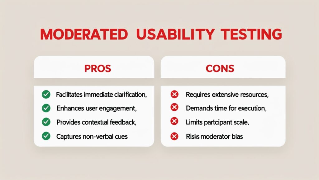 Pros & Cons of Moderated Usability Testing Pros & Cons of Moderated Usability Testing