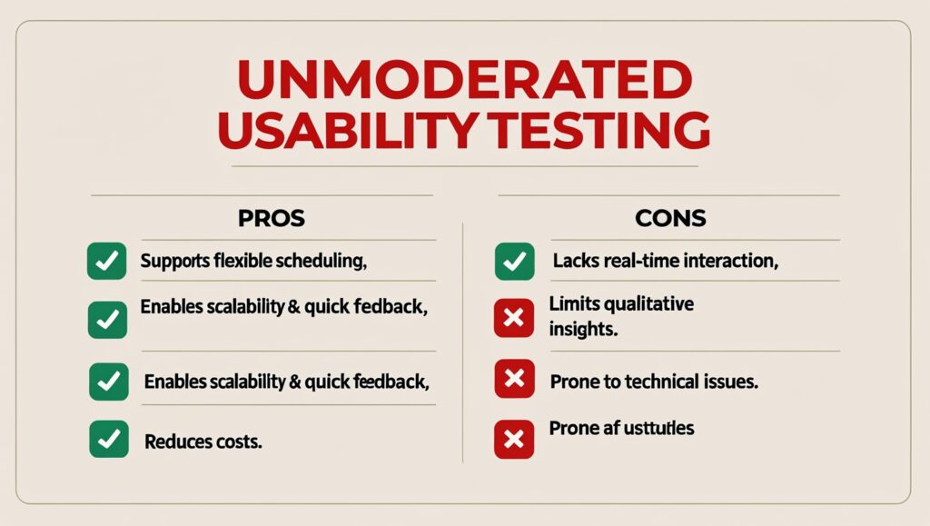 Pros & Cons of Unmoderated Usability Testing Pros & Cons of Unmoderated Usability Testing