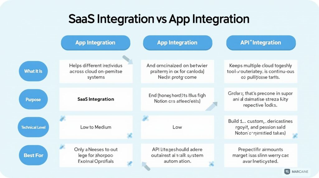 SaaS Integration vs App Integration vs API Integration